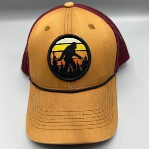 George Bigfoot Trucker Hat Men Brown Embroidered Snap Back‎ Cap